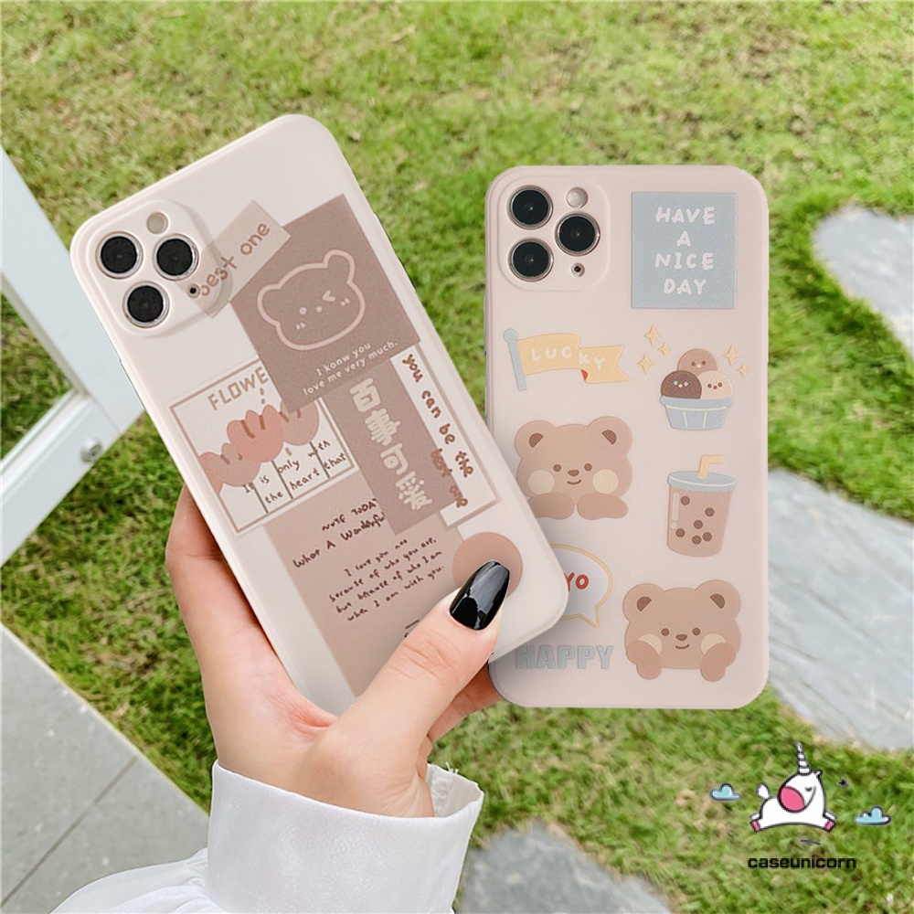 Casing Redmi 12C A1 10 10C 9A 10A 9 9C K30s Note9 8 11 10 Pro 9s 10s 11s 11Pro+Xiaomi 11 Lite 10T Pro Poco X3 Nfc Pro M3 F3 F4 M4 M5 Pro Kartun Lucu Beruang Vintage Casing TPU Empuk