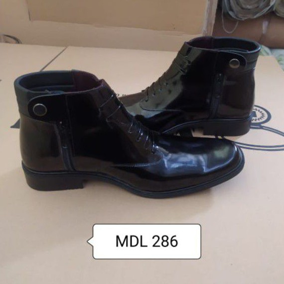 Sepatu kulit pria PDH boots polri TNI security guard sepatu Kerja formal Tampil lebih keren