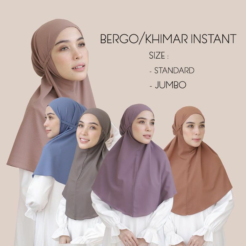 {COD} [STOK TERBATAS!] TERMURAH Hijab Instant Bergo Tali Maryam Diamond /JILBAB KHIMAR MARYAM