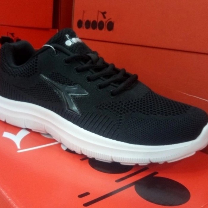 d01rew Sepatu Running Diadora Leranzo Black, Ispra Original 100% Dv01F