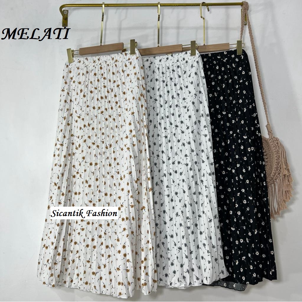 Rok Plisket Premium Import Panjang 90cm Fit to Xl