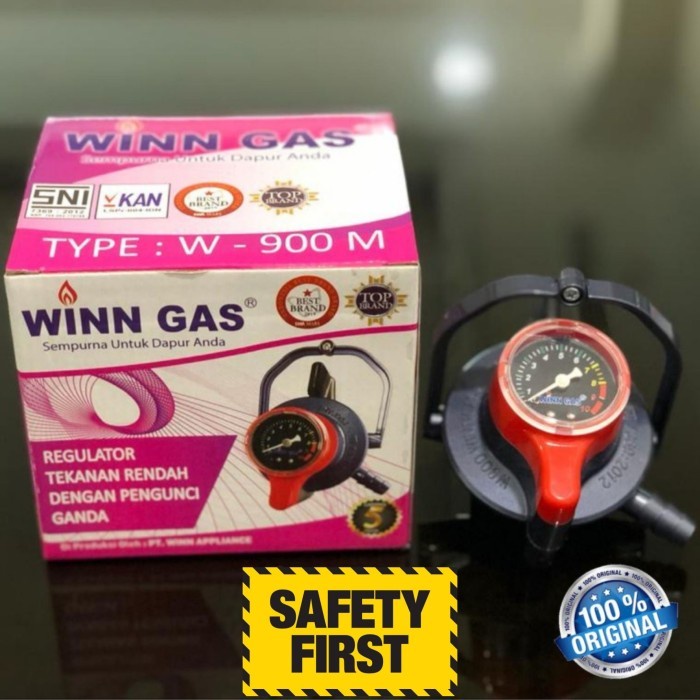 Regulator Gas Pengunci Ganda / Double Lock Lpg Winn Gas W 900 Meter