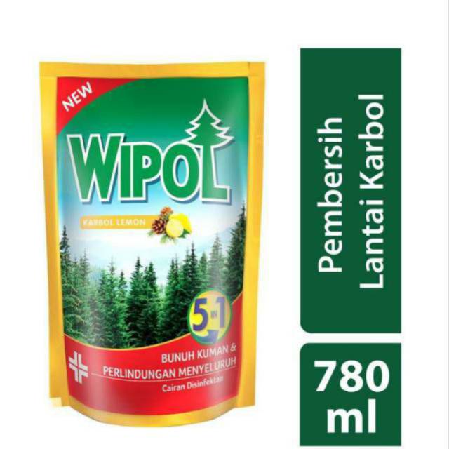 Wipol karbol desinfektan 750 ml cemara, lemon dan sereh