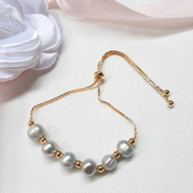 gelang mutiara asli lombok gelang serut mutiara tawar