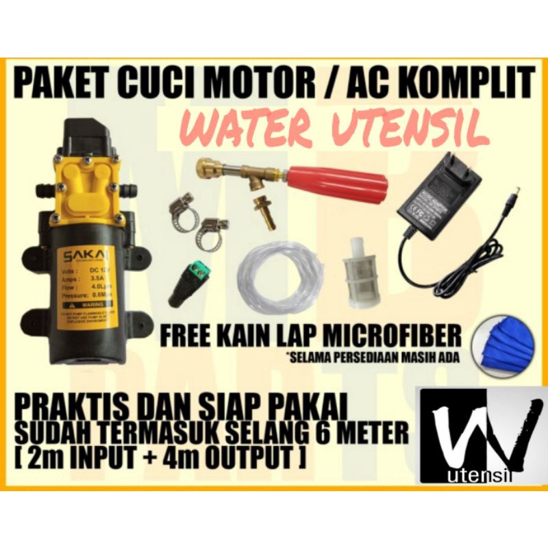 PAKET CUCI motor / ac / JET WASH / MESIN STEAM DINAMO PUMP + STIK