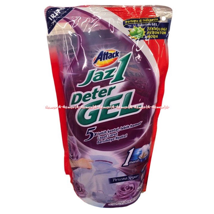 Attack Jaz 1 Deter Gel 5x Lebih Kental Sabun Cuci Cair Gel 750ml Pesona Segar Semerbak Cinta Atack Jaz1