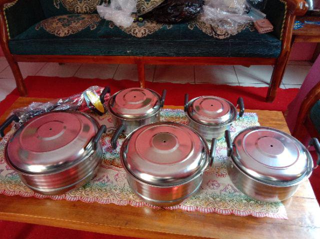 Panci Set Isi 5 + Steame American High Pots