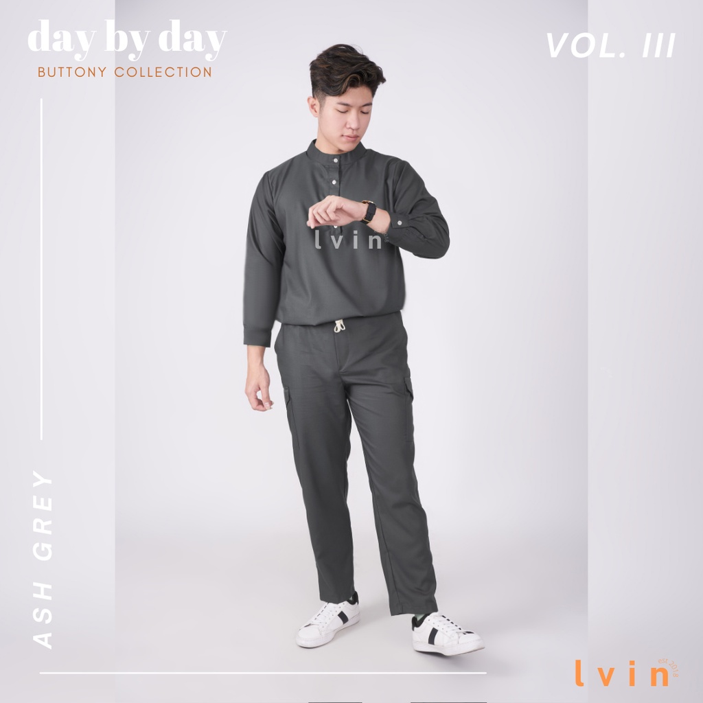 [ Lvin ] Vol III - Baju OKA Kerah Bulat Celana Reguler fit Lengan Panjang / Doctor's Scrub / Baju Jaga /Set Baju Celana Jaga Oka / Dokter  / Baju OK Seri Day By Day