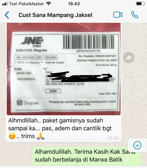 Marwa Batik Gamis Batik Maxi Dress Resleting Depan Kode 07