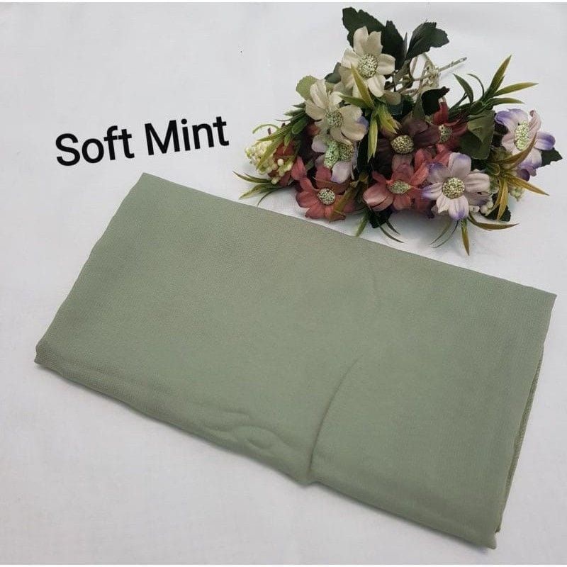 hijab BELLA SQUARE Pollycotton premium-Soft Mint