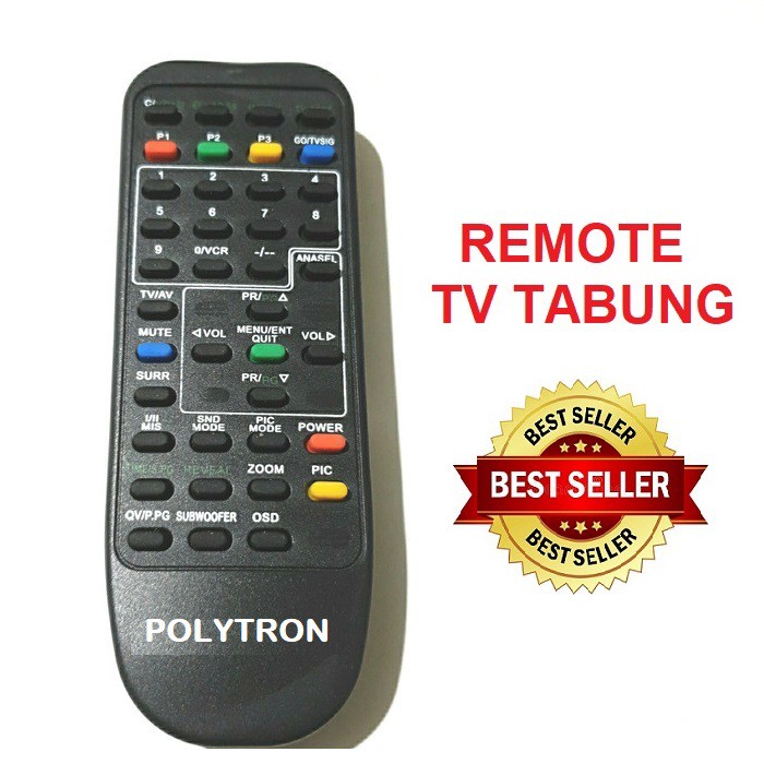 Remote Remot TV Tabung POLYTRON/ MINIMAX Gratis Baterai Tanpa Setting Langsung Konek_MGM27