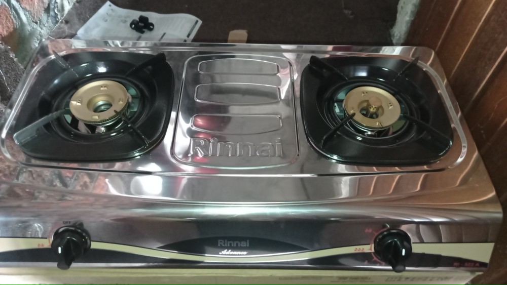 Rinnai Kompor Gas 2 Tungku Ri 522a - 522 A - Ri522a Ada Api Lilin Kecil Sni Original