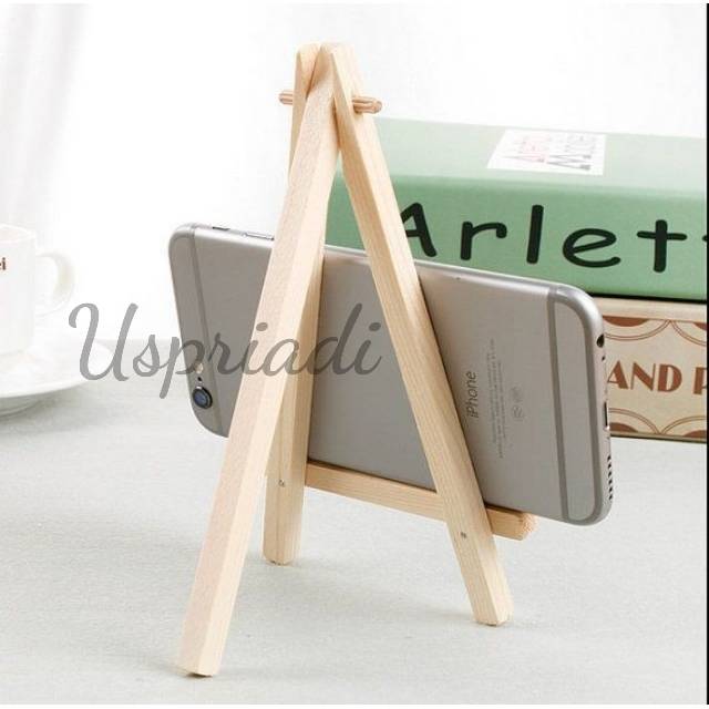 

USPRIADI WOODEN TRIPOD EASEL KAYU MINI STANDING BINGKAI FOTO TRIPOT POTO KAKI 3 PAPAN TULIS MENU