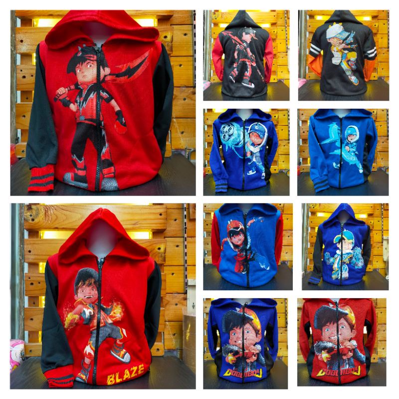 Jaket Anak Laki Laki Boboiboy Bahan Fleece/Kids Jacket/Jaket Boboiboy Anak Laki-laki/Jaket Boboiboy/