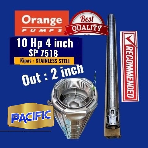 Kipas pompa satelit 10Hp franklin 4inch submersible dinamo 7.5kw 3phas