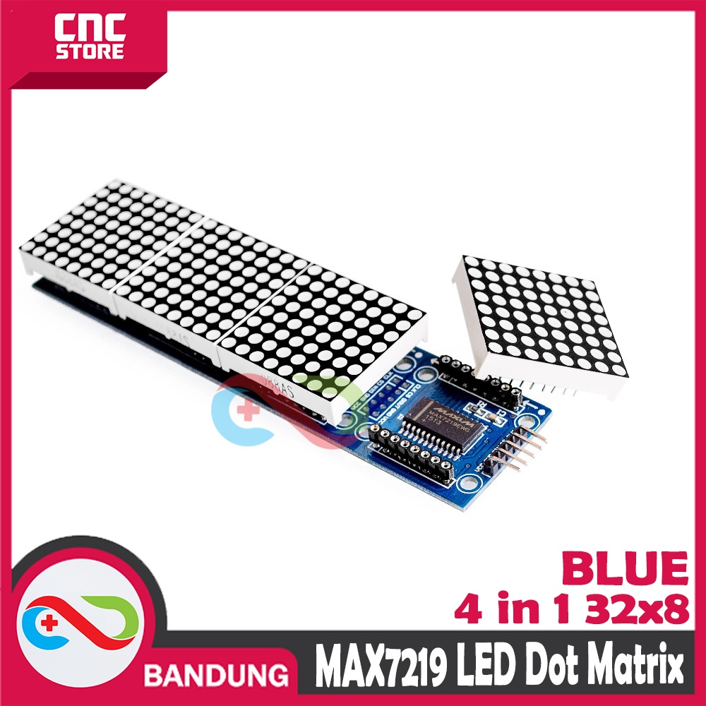 MAX7219 LED DOT MATRIX MODULE 8X8 4-IN-1 32X8 RUNNING TEXT DISPLAY BLUE