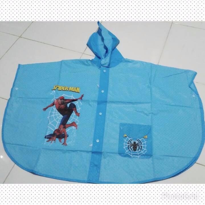 Jas Hujan Ponco Spiderman / Jas hujan anak tk / Jas Hujan Anak Cowo krski tp