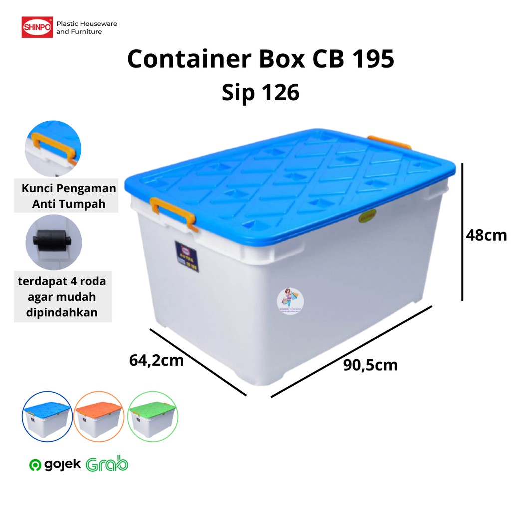 Shinpo Container Box Plastik Serbaguna Mega CB 195