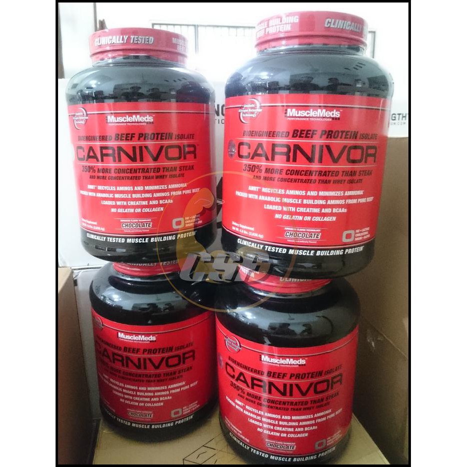 Musclemeds Carnivor Whey Beef Protein Isolate 4.6Lbs .