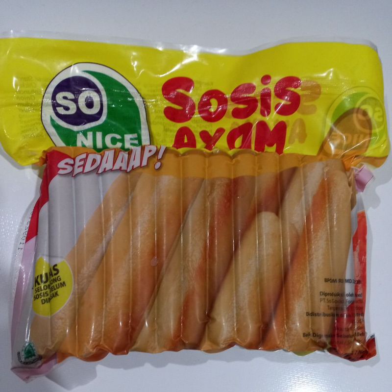 Jual Fafafrozen Sosis Ayam So Nice 1 Kg Shopee Indonesia