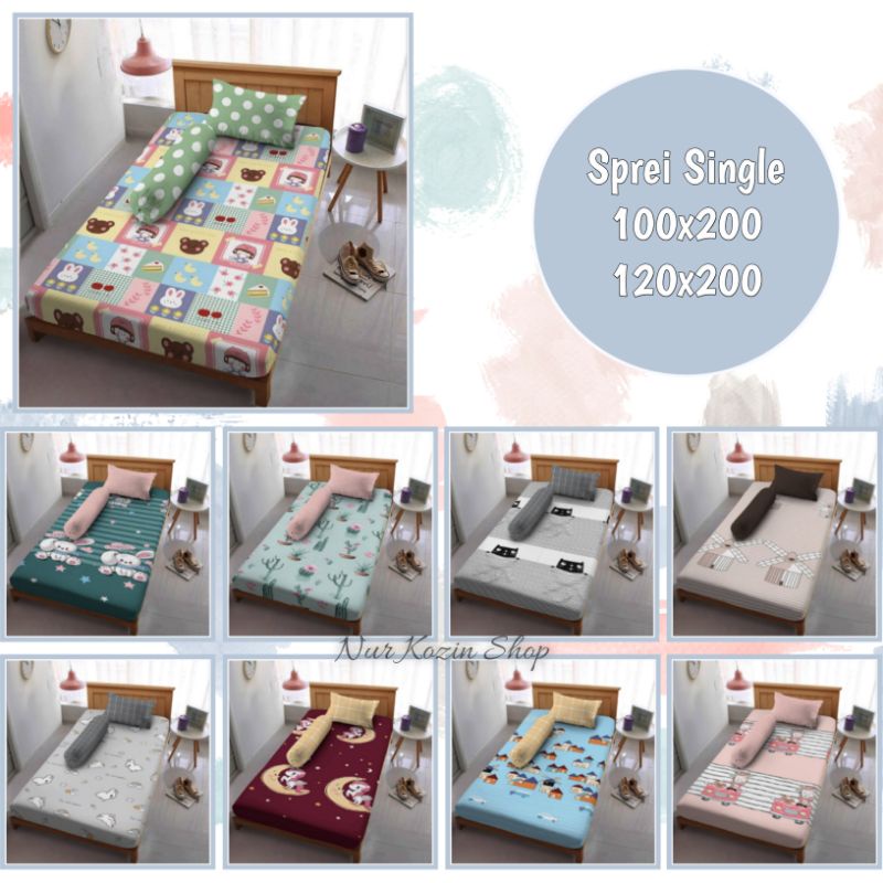 Sprei Kintakun D'luxe 120x200 / 100x200 Kids Collection (3in1) 20 cm New Motif Anak Karakter