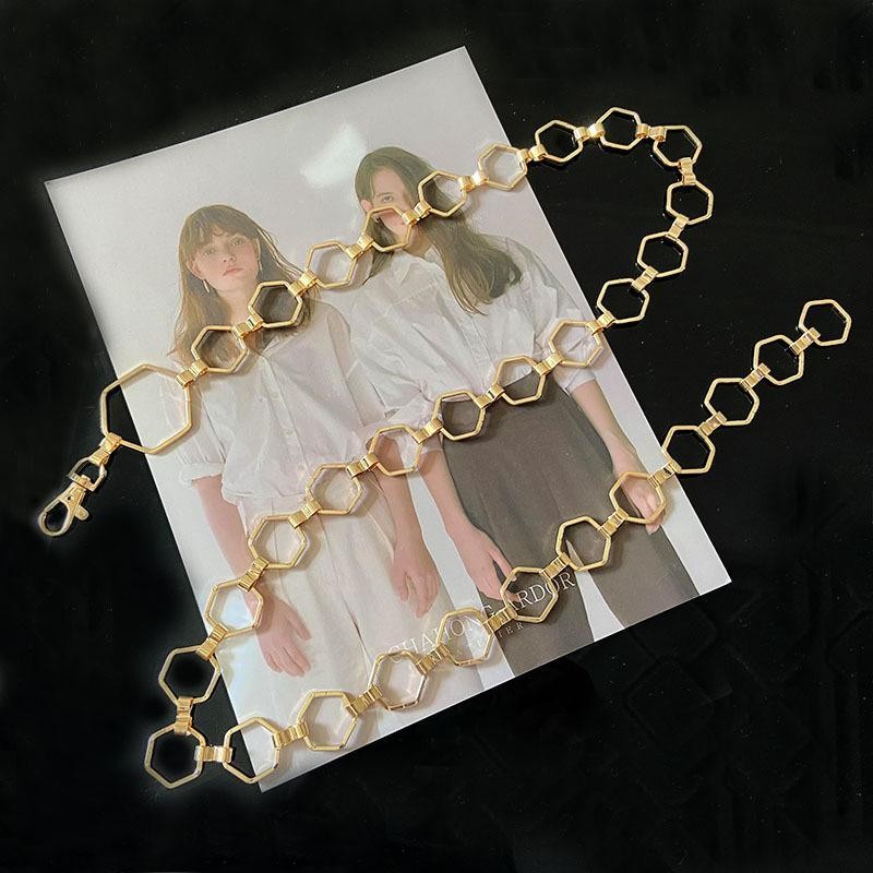 Belt Wanita Rantai Gold Hexagon Metal Waist Chain Ikat Pinggang "Hexi"GC1006