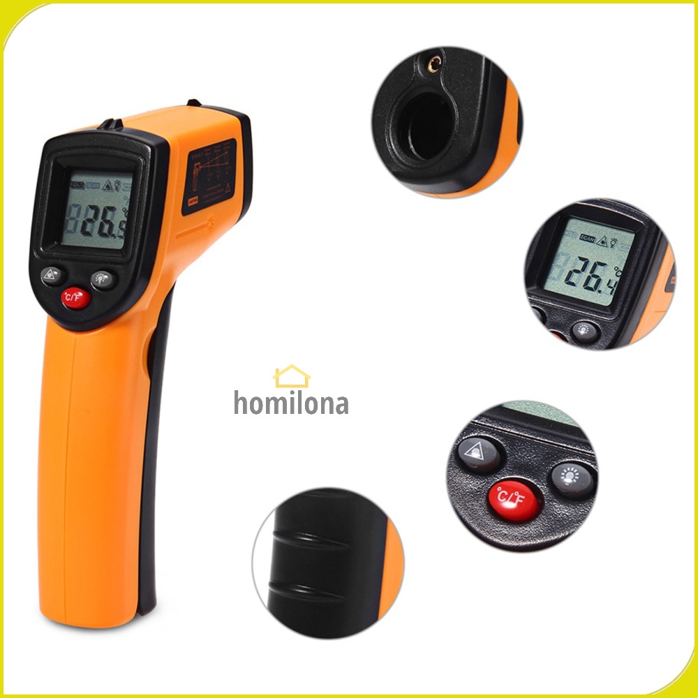Thermometer Laser Infrared Non Contact - SMARTSENSOR 320-EN-00 - Orange