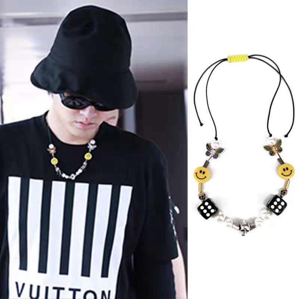Kalung Rantai Multi Elemen Desain Bintang Smiley Tengkorak Aksen Mutiara Gaya Hip hop Untuk Pria Dan Wanita