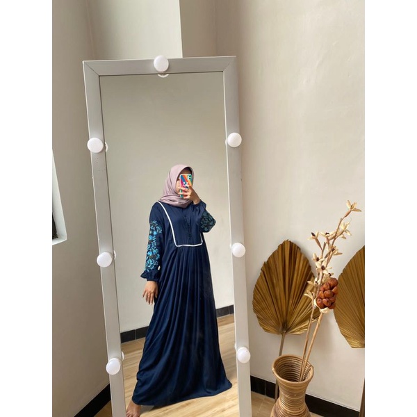 GAMIS RAYON TWILL BORDIR RENDA KANCING
