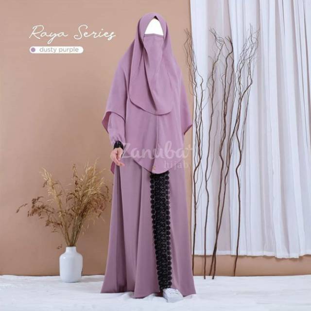 Gamis  Zanuba Raya Series Dusty Purple Original