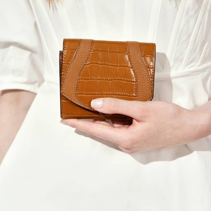 3.3 SALE | CK Croc-Effect Push-Lock Mini Wallet