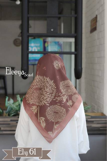 HIJAB SEGIEMPAT MOTIF ELY 61 || Eleeya Scarf