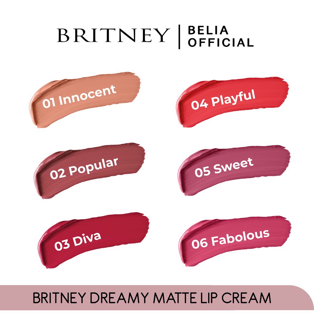 ❤ BELIA ❤ Purbasari BRITNEY Dreamy Matte Lip Cream (✔BPOM)