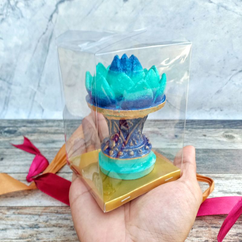 Tempat Dupa Teratai Tinggi Gradasi / Tempat Dupa Unik / Tempat Dupa Khas Bali / Pembakaran Dupa / Souvenir Pernikahan / Wedding Souvenir Unik / Souvenir Murah