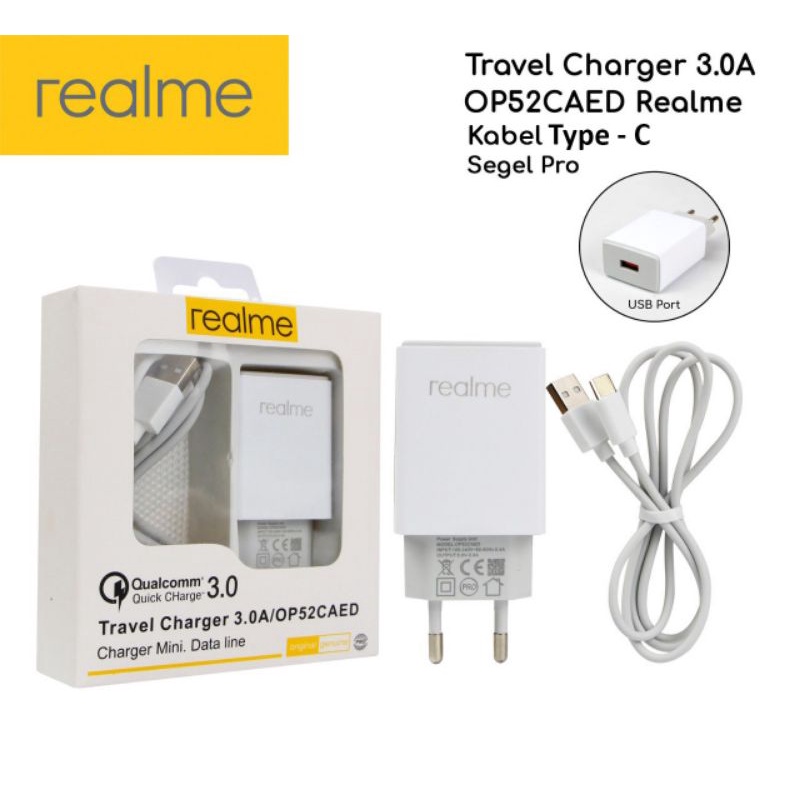 Charger Realme 1 USB 3.0A colokan tipe C . Charger Realme Type C . Charger Realme Tipe C cager carger chager charge cas casan tc