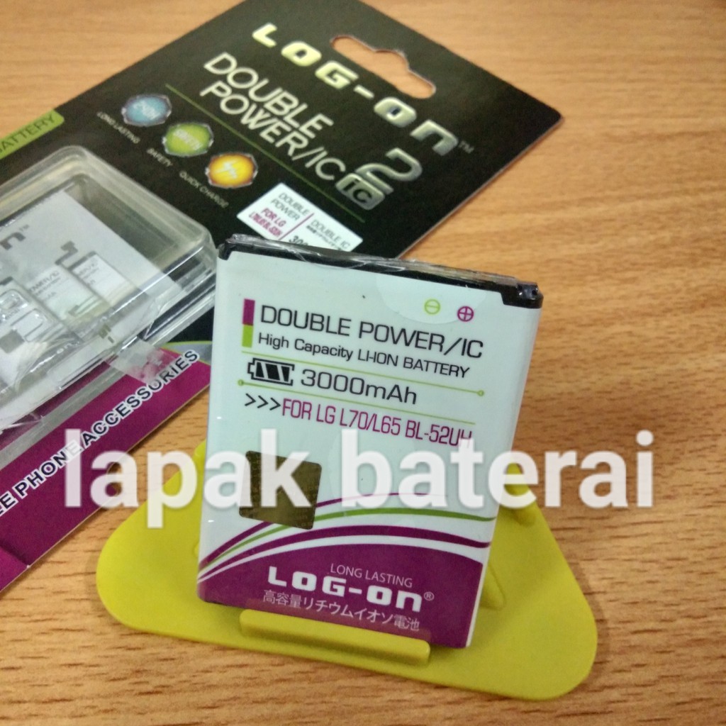 BATERAI LG L70 - L65 - D325 - BL-52UH - LOG ON DOUBLE POWER BATTERY BATRE