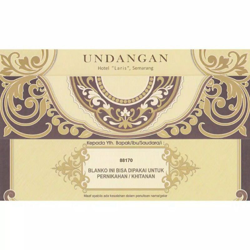 Undangan Blangko ERBA 88170