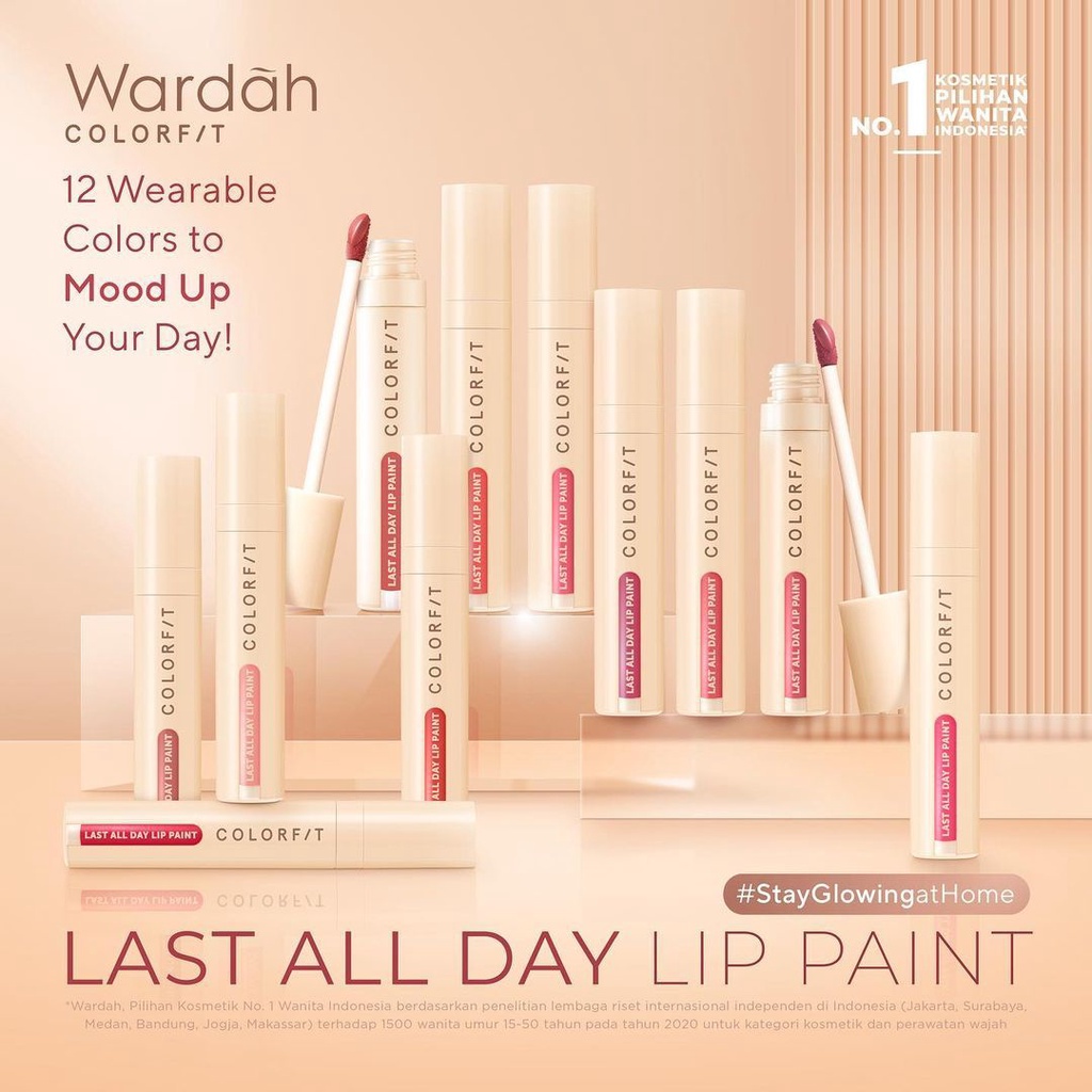 Wardah Colorfit Lash All Day Lip Paint 4.2 gr / Lipcream Wardah Colorfit Lash All Day Lip Paint