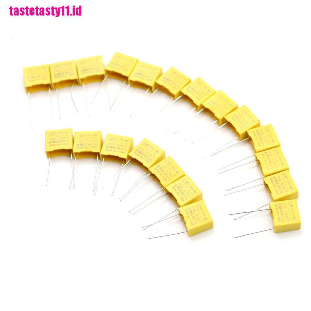 【TTID】20Pcs 0.1UF X2 104 100NF 275V 10mm Regulation DIP Polypropylene Film Capa