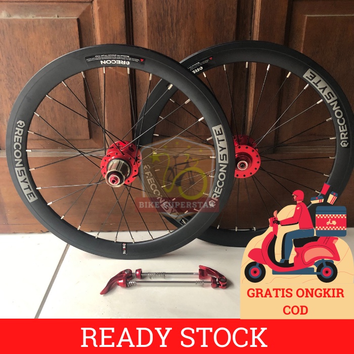 Wheelset Velg Sepeda Lipat 20 406 Syte Recon 6 Bearing Suara Tawon