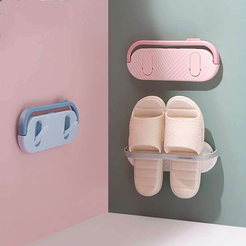 Rak Holder Penyimpanan Sandal Model Lipat Untuk Kamar Mandi