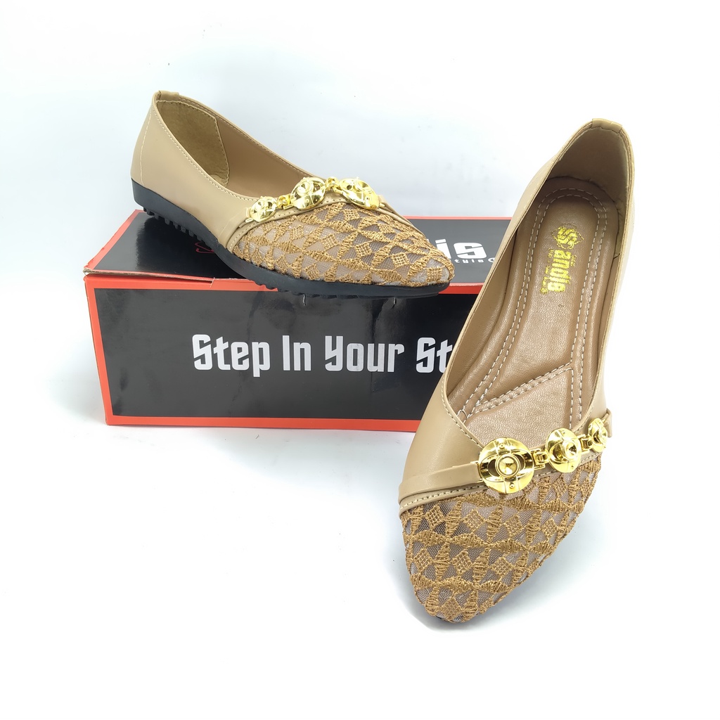 Sepatu Flat Shoes Wanita Pansus Ballerina Andis SR06