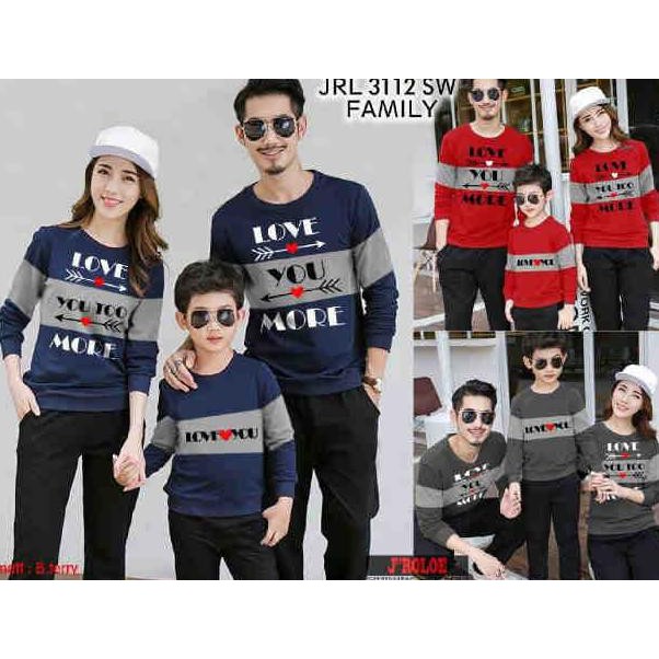 KUALITAS BAGUS SWEATER COUPLE FAMILY KEREN 3112 - BAJU COUPLE BERPASANGAN SEKELUARGA CEPETAN..