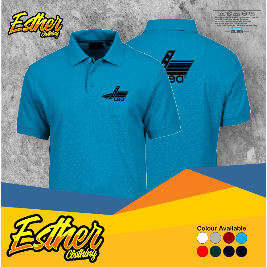 (HOT!!)  Polo Shirt Lea Jeans Logo Kaos Distro  -Esthercloth