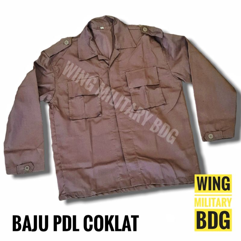 baju pdl coklat security polisi seragam pdl