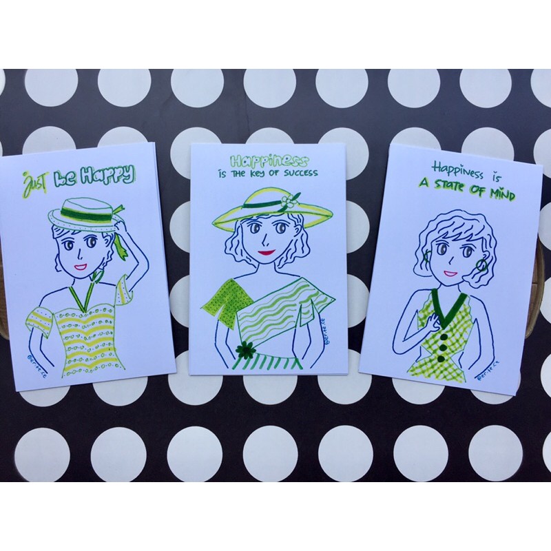 

Happiness Greeting Postcards Doff