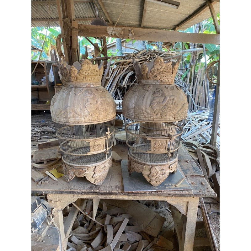 sangkar ukir semar full Kayu jati