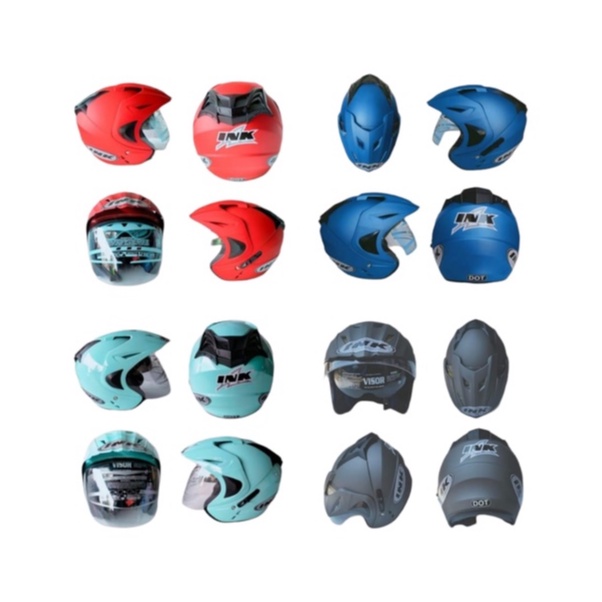 HELM JP8 DOBEL VISOR PACKING FREE KARDUS