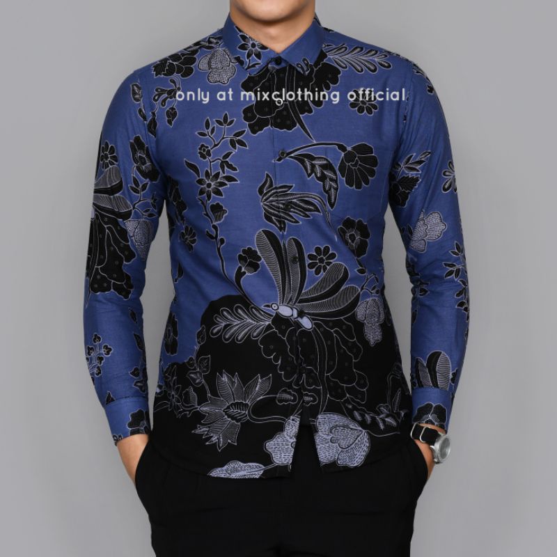 UNIK ASLI KEMEJA PRIA SLIM FIT BAJU BATIK PRIA SLIMFIT D427