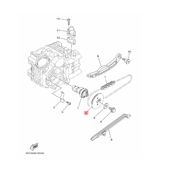 GEAR GIGI SENTRIK KETENG TIMING NOUVO JUPITER Z NEW 115 ROBOT VEGA ZR RR ORIGINAL YGP 5LW-E2176-00